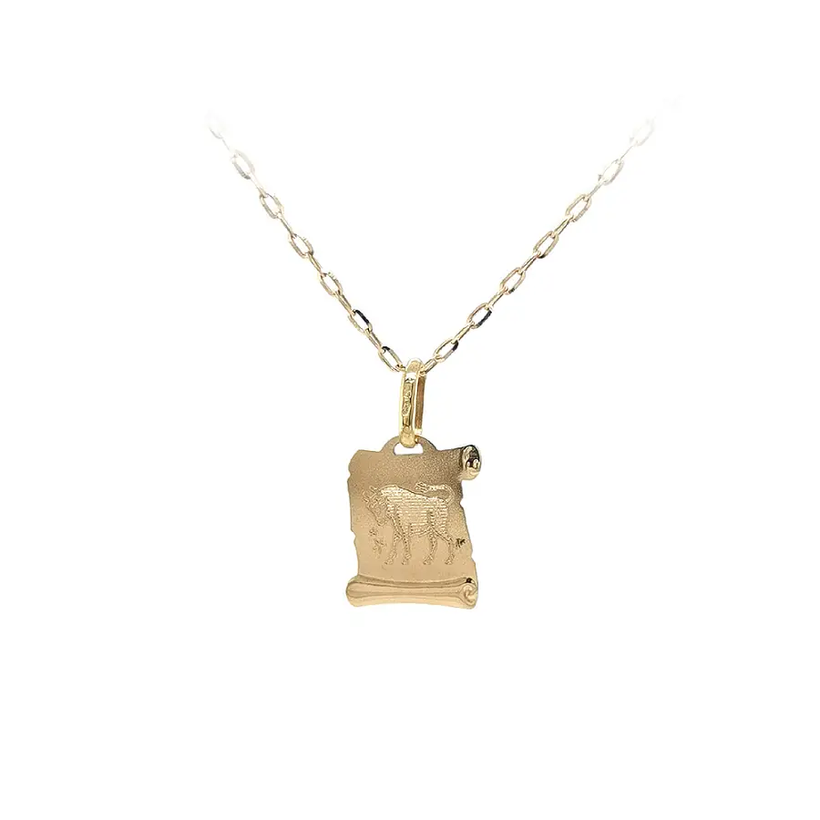 公牛星座黄金吊坠