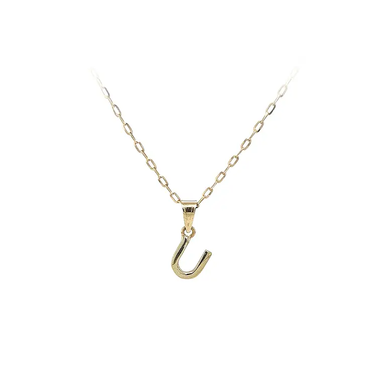 字母 U 黄金吊坠