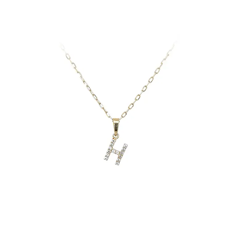 字母 H 黄金吊坠