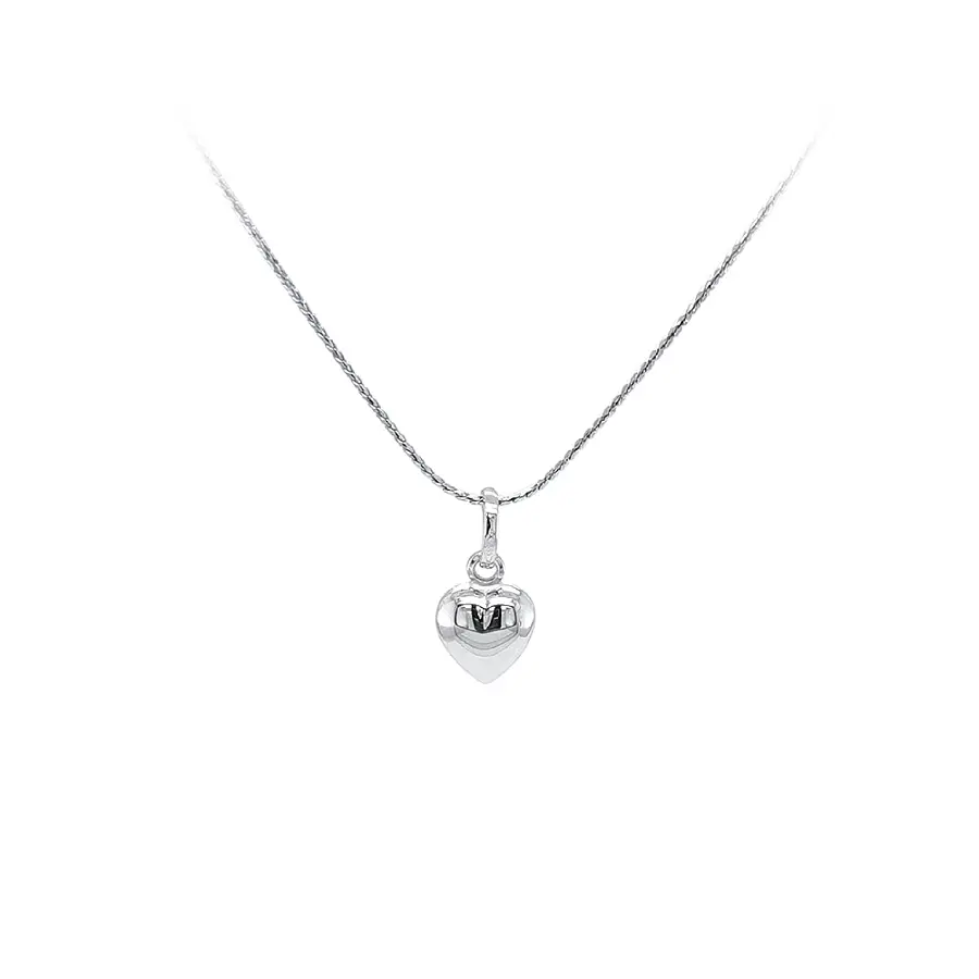 白金心形吊坠