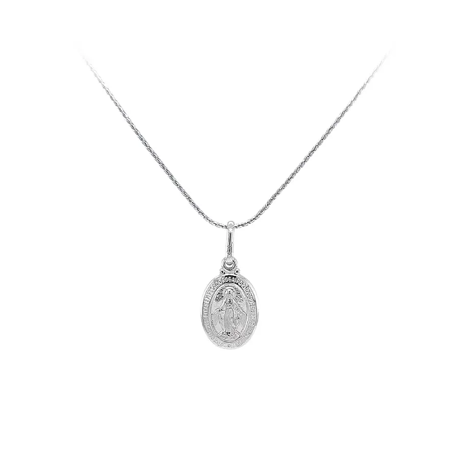 白金圣母玛利亚吊坠