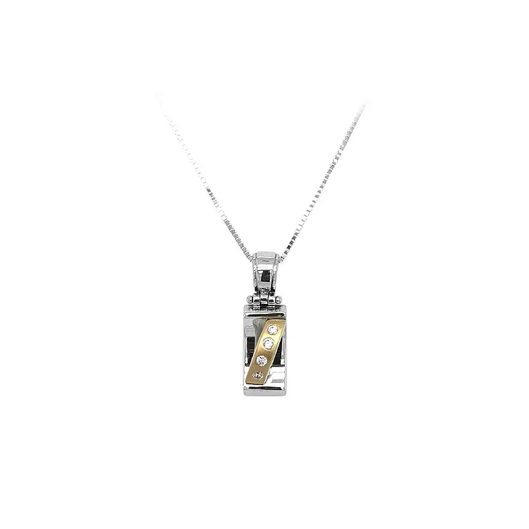 组合金镶锆石吊坠