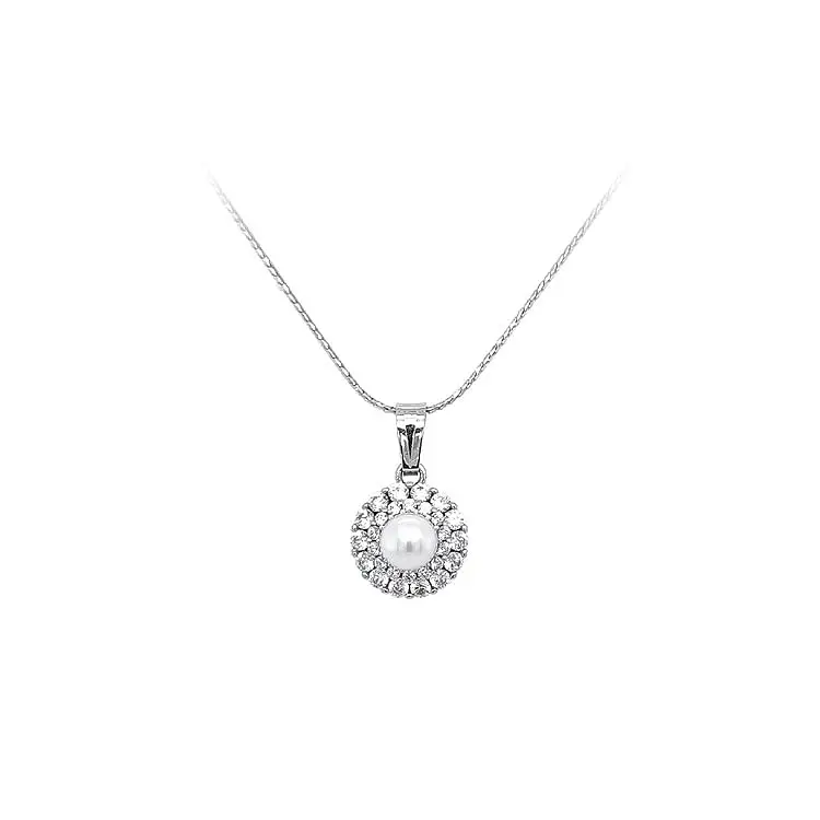 白金珍珠吊坠
