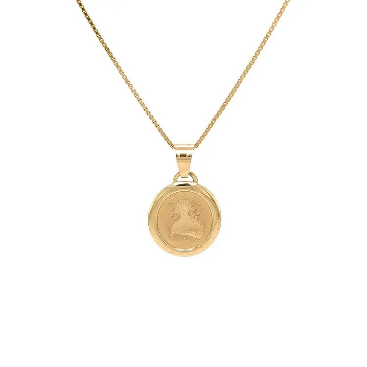 圣母标志黄金吊坠