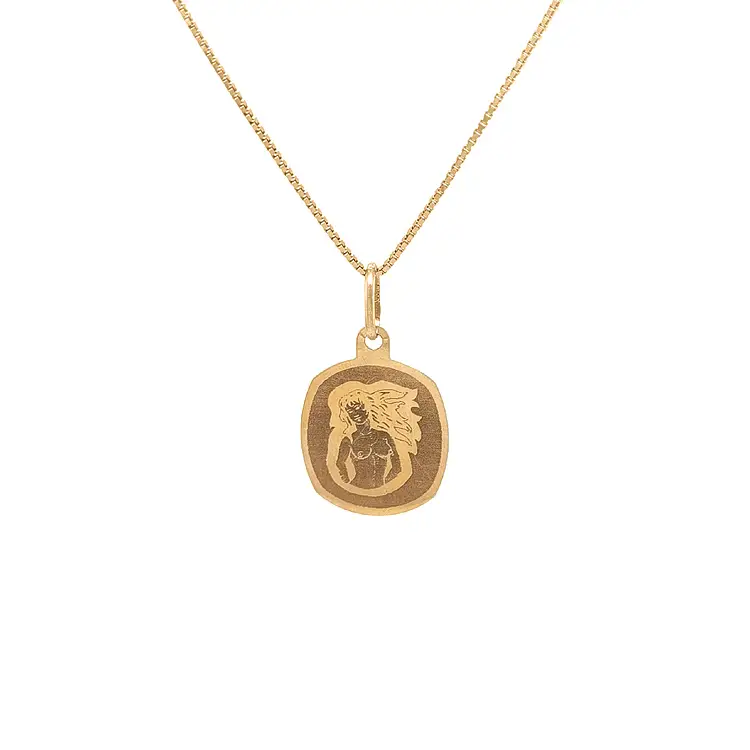 圣母标志黄金吊坠