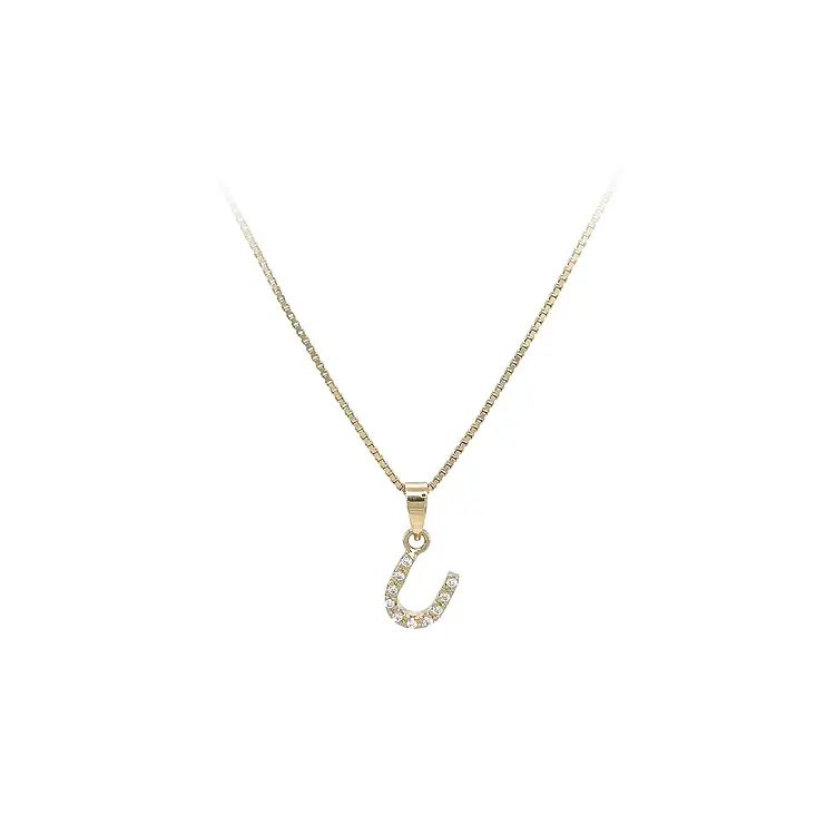 字母 U 黄金吊坠