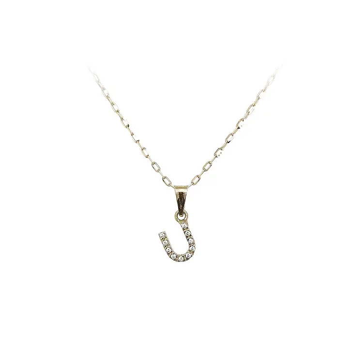 字母 U 黄金吊坠