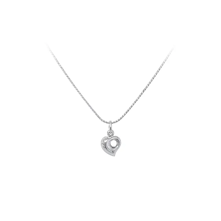 白金心形吊坠