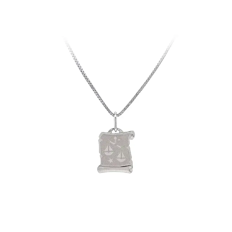 白金天秤吊坠
