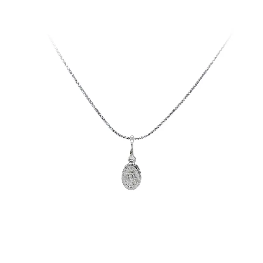 白金圣母玛利亚吊坠