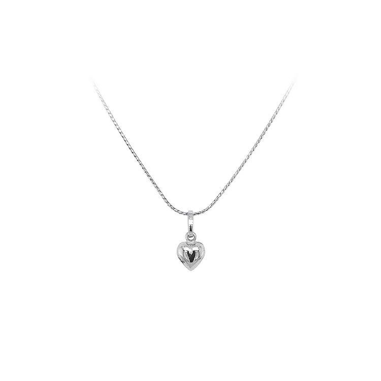 白金心形吊坠
