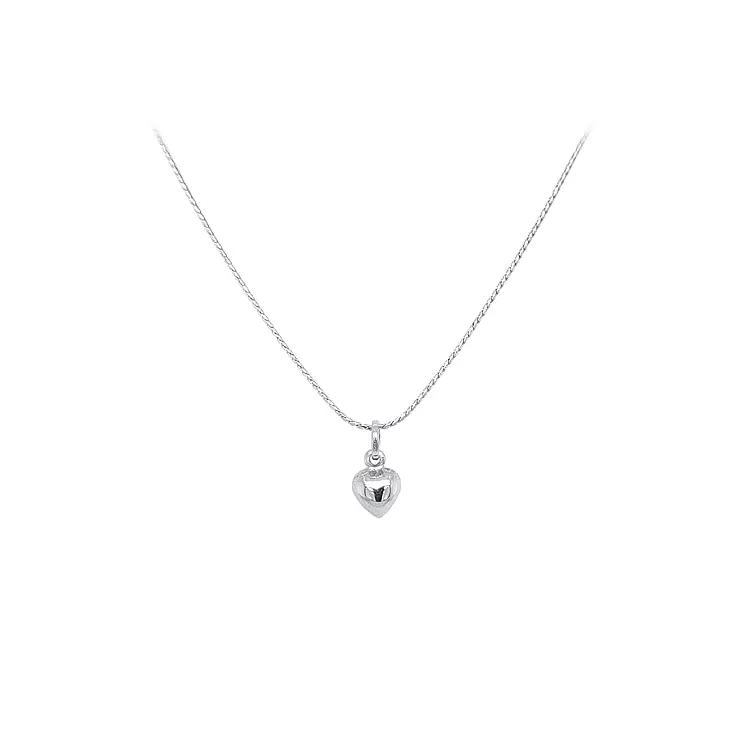 白金心形吊坠