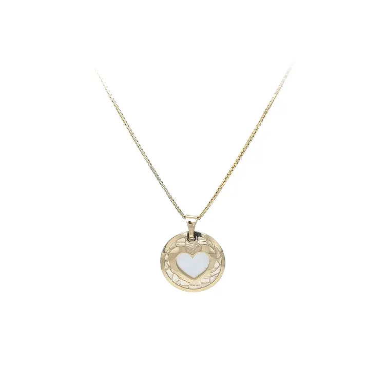 心形金吊坠