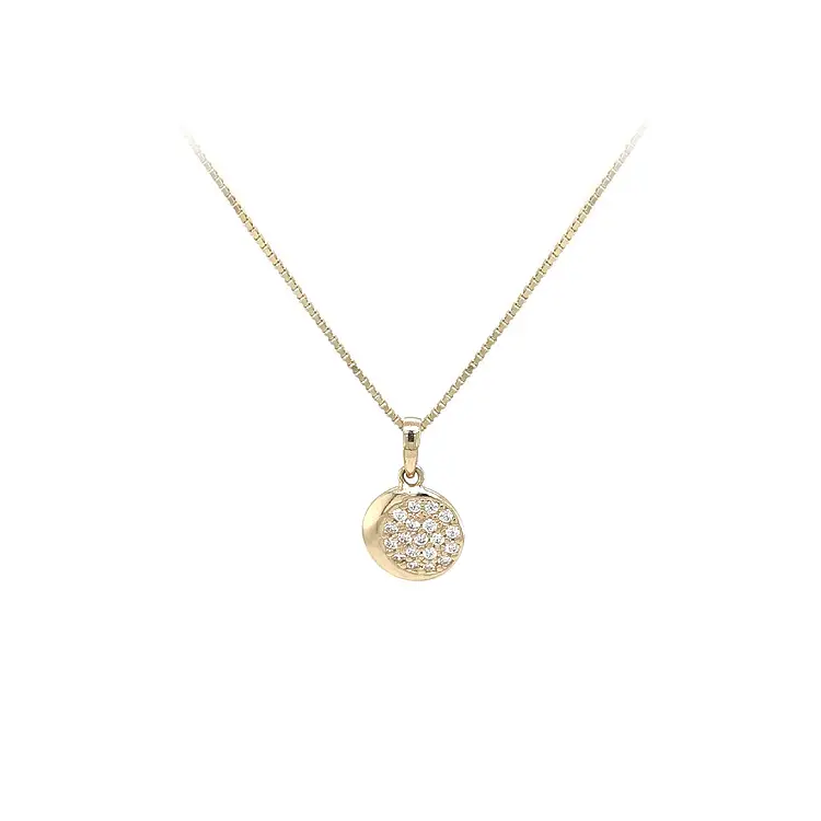 锆石黄金吊坠
