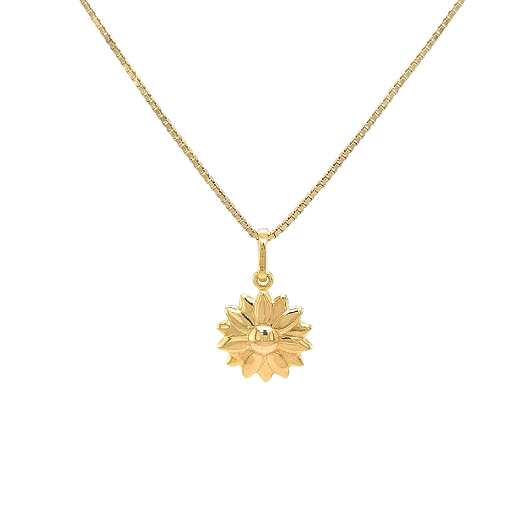 花朵金吊坠