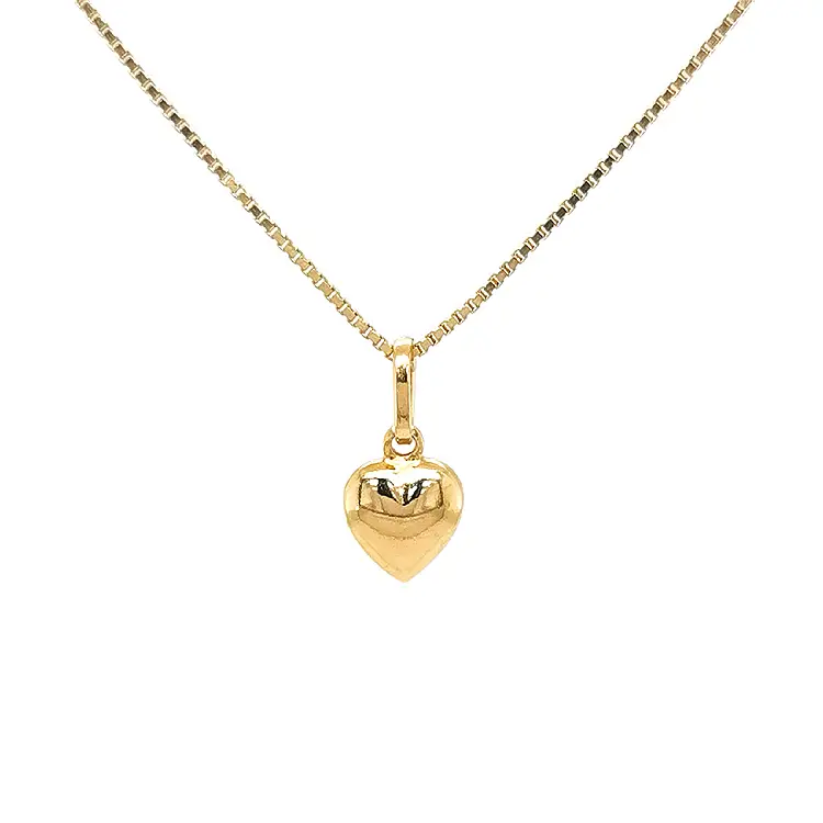 心形金吊坠