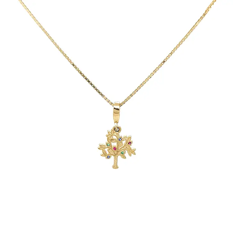 镶嵌彩石的黄金树