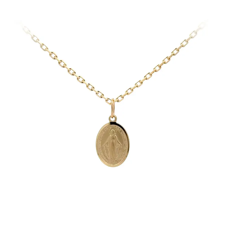 圣母玛利亚黄金吊坠