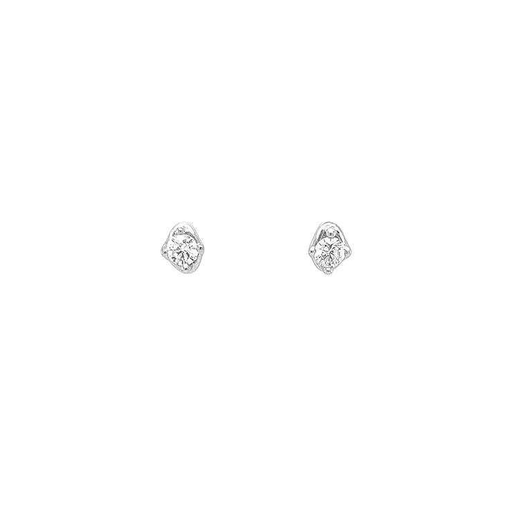 镶钻金耳环