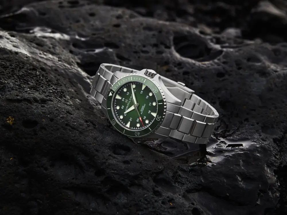 汉密尔顿卡其色海军蛙人汽车腕表 H77455360