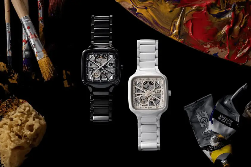 陶瓷镶钻腕表 Rado True Square Open Heart