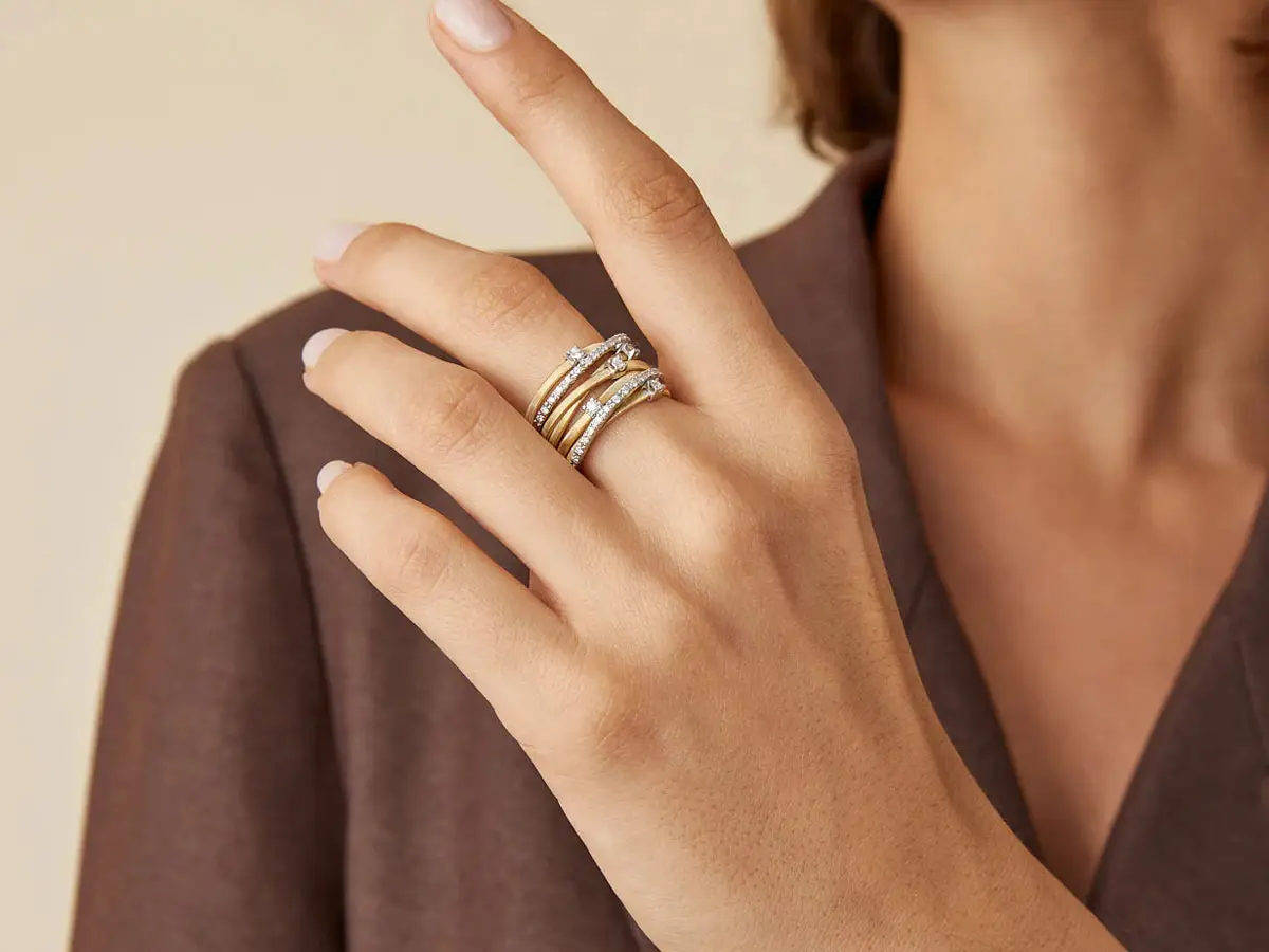 金戒指 Marco Bicego Goa AG269 B2 W 01