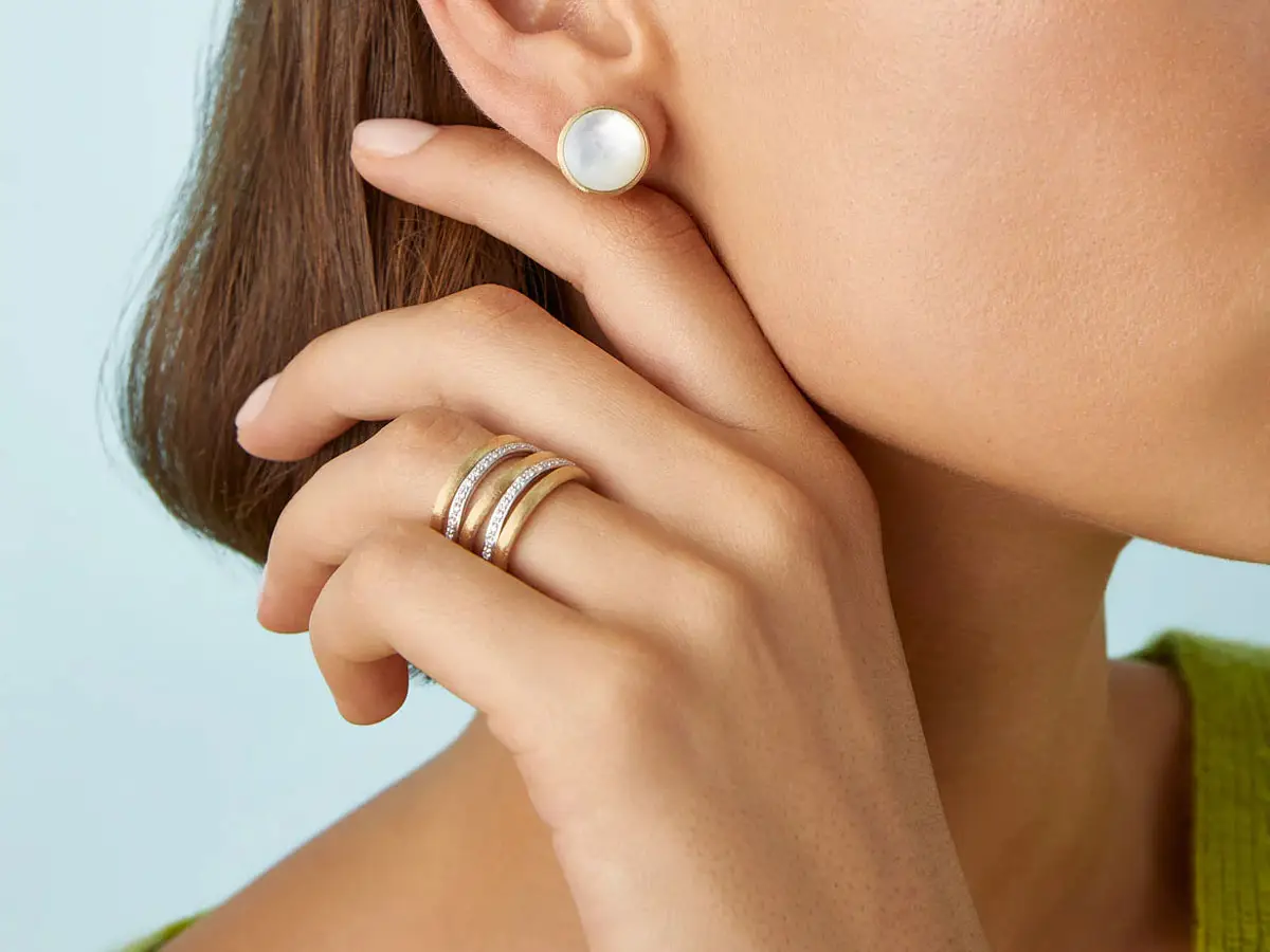 金耳环 Marco Bicego Jaipur Link OB1841 B YW Q6