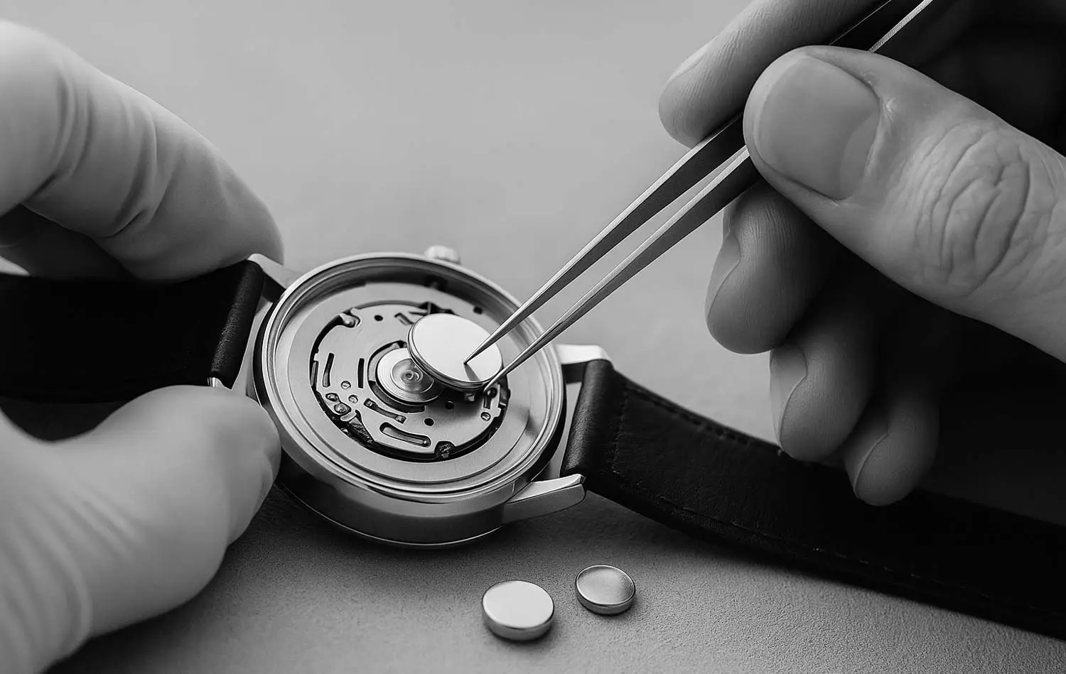 2.我们的认证钟表师将为您更换电池